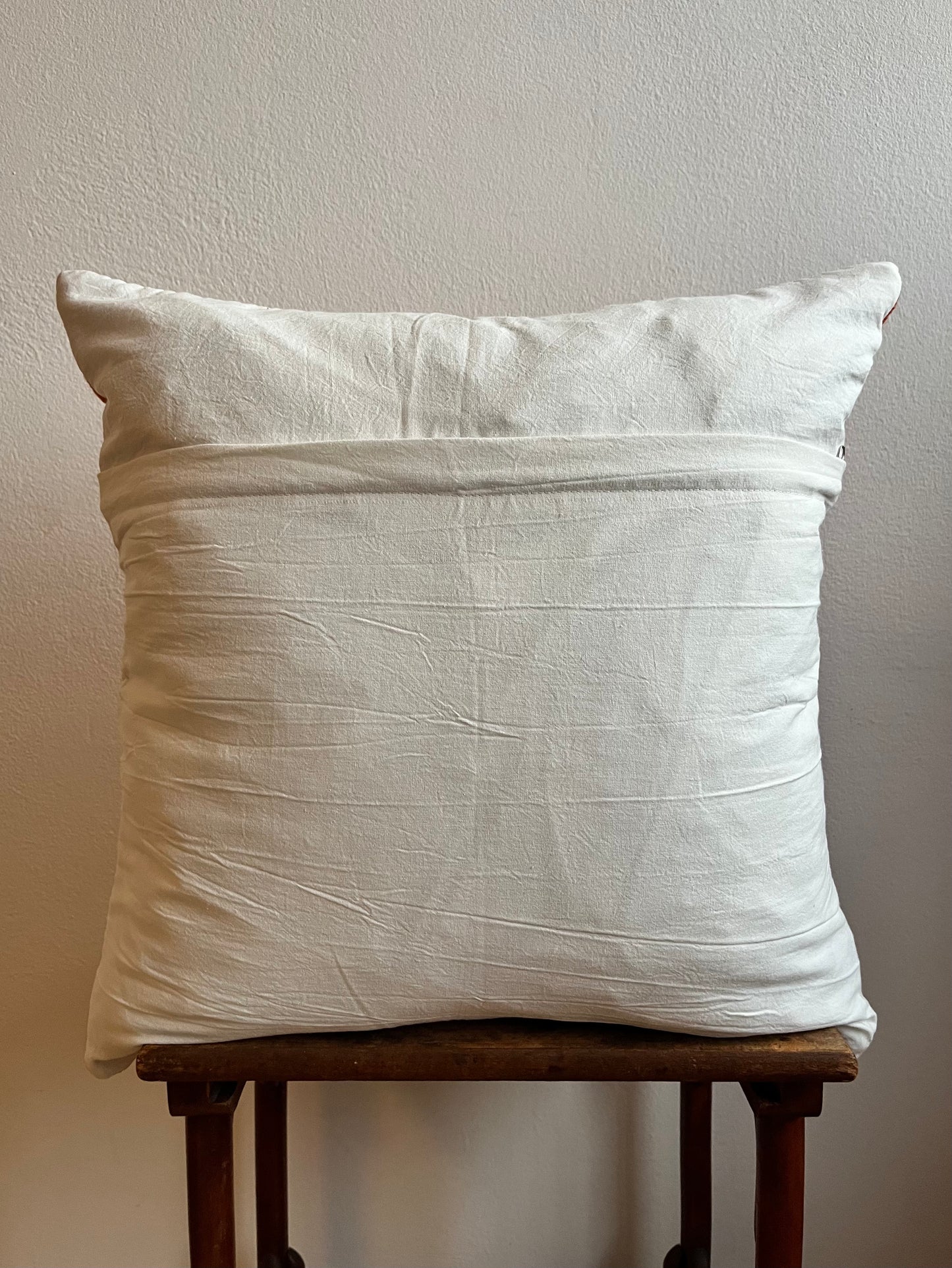 Handwoven wool cushion cover SERPIENTE NARANJA