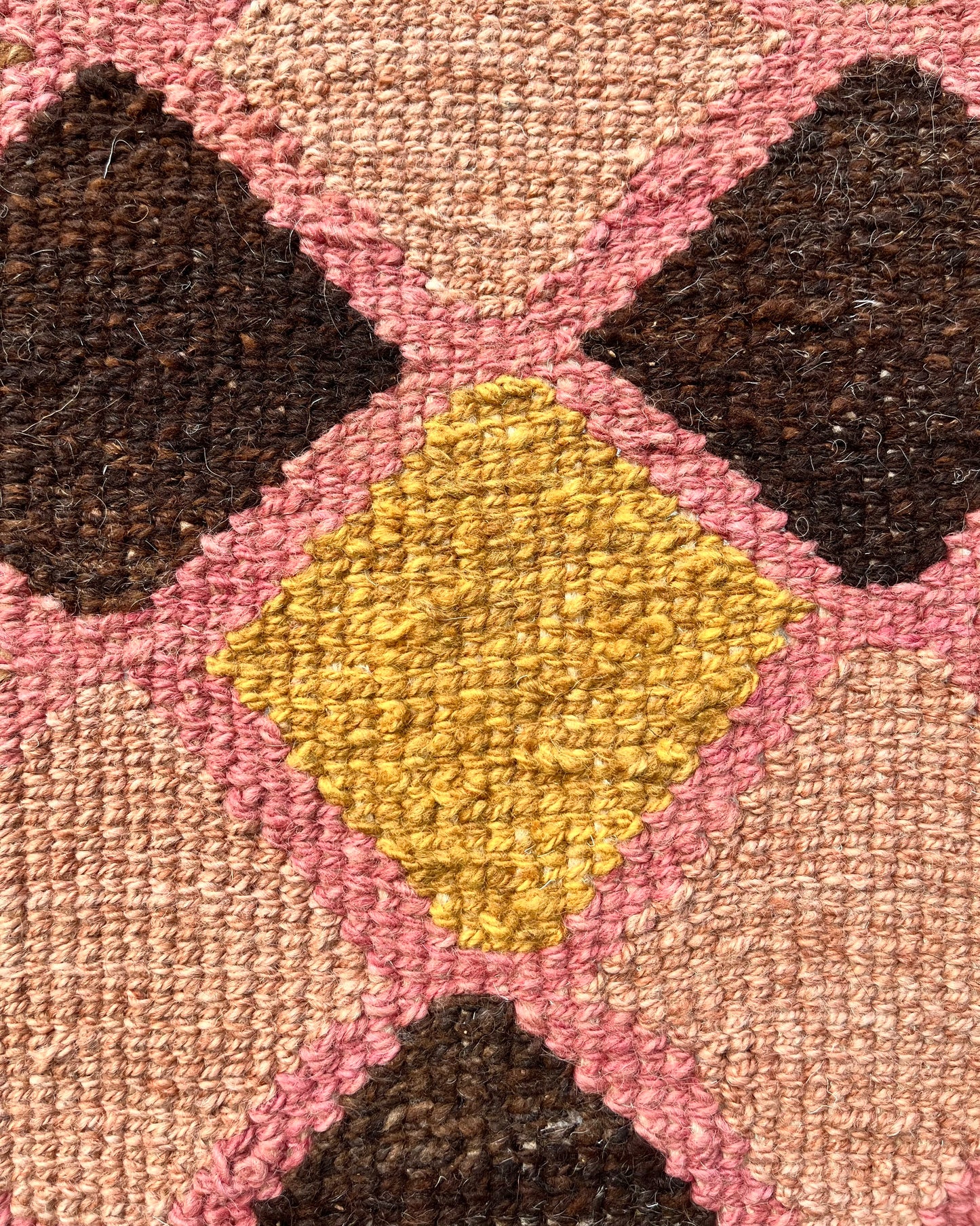 AZULEJOS handwoven wool rug made from 100% virgin wool, dyed with plants, sustainable and fair, 150x60 cm, made from indigenous women artisans in Argentina