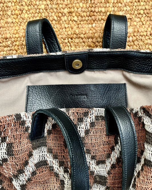 Handmade Leather Bag with Chaguar No. 1