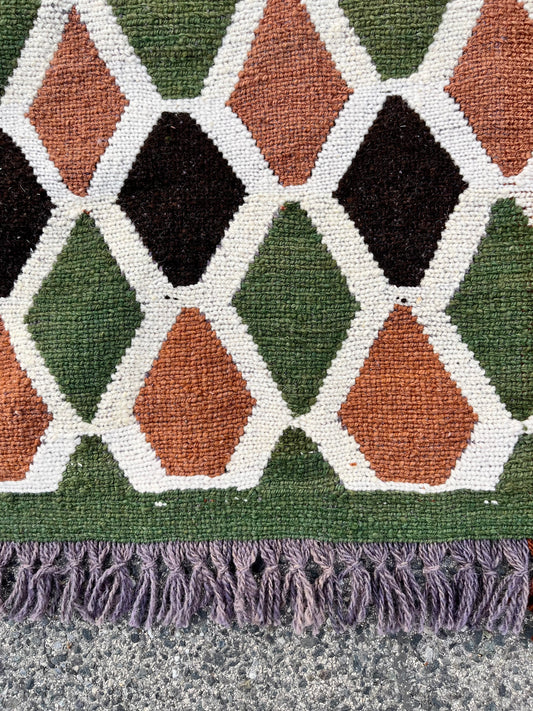 PATIO handwoven wool rug made from 100% virgin wool, dyed with plants, sustainable and fair, 150x60 cm, made from indigenous women artisans in Argentina