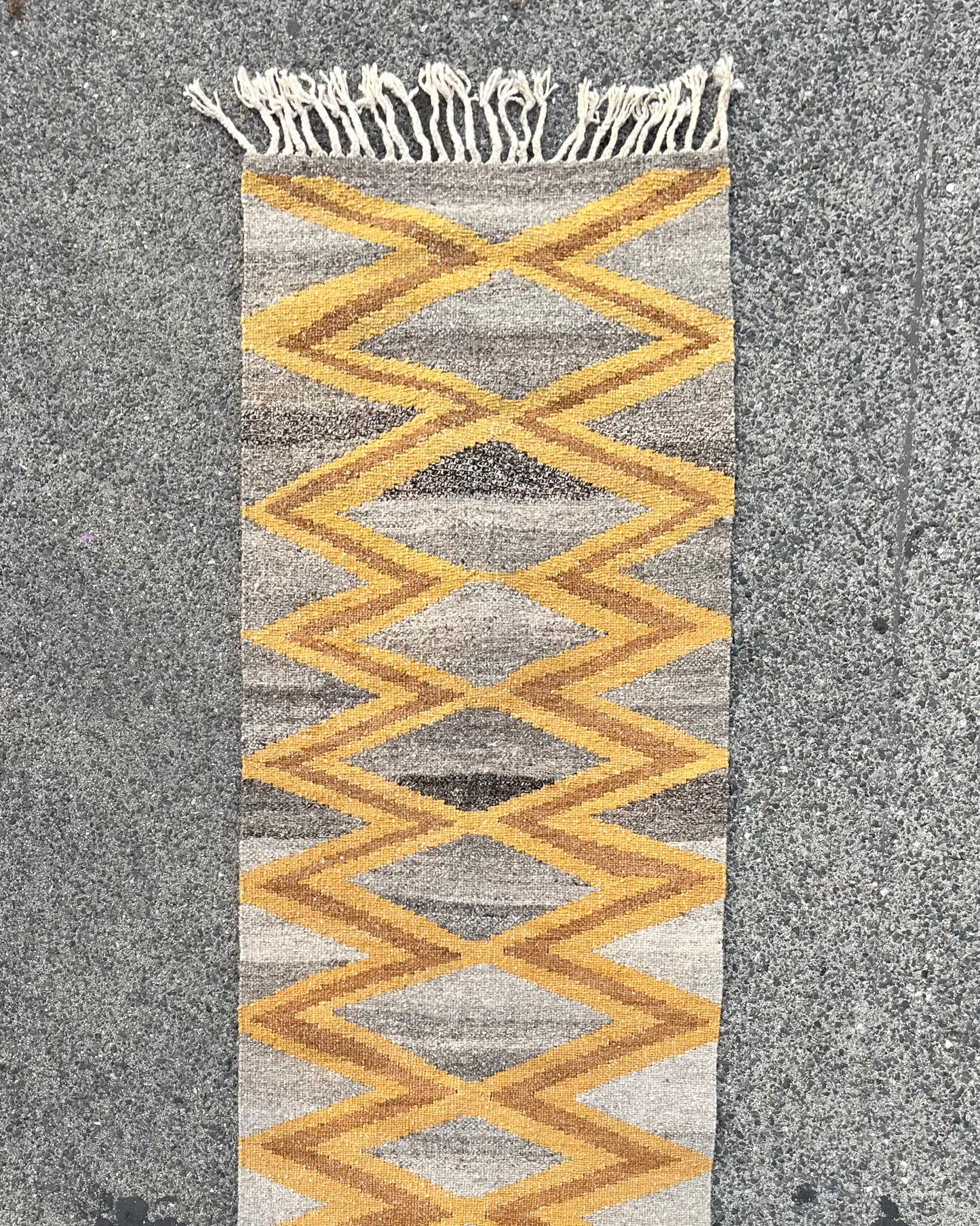 SERPIENTE handwoven wool rug made from 100% virgin wool, dyed with plants, sustainable and fair, 150x60 cm, made from indigenous women artisans in Argentina