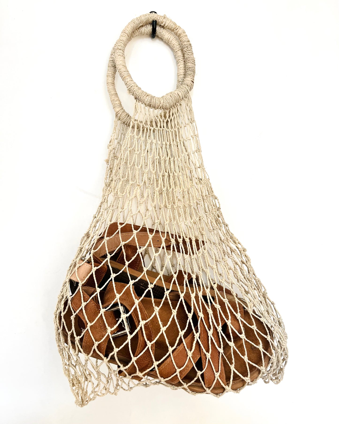 Handcrafted Chaguar Net Bag – Ring Edition – natural white