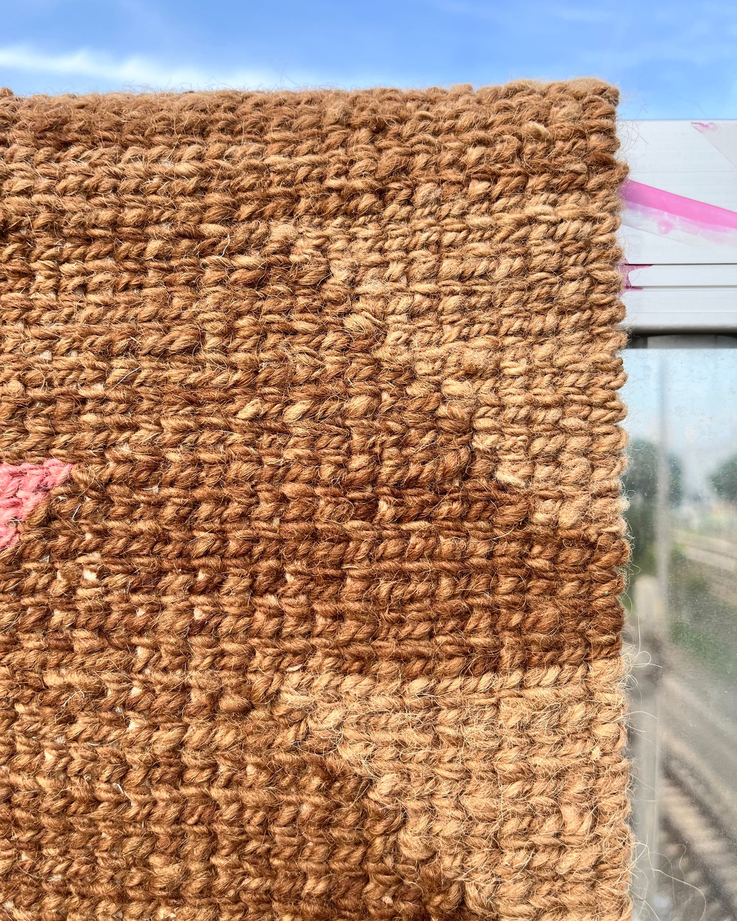 AZULEJOS handwoven wool rug made from 100% virgin wool, dyed with plants, sustainable and fair, 150x60 cm, made from indigenous women artisans in Argentina