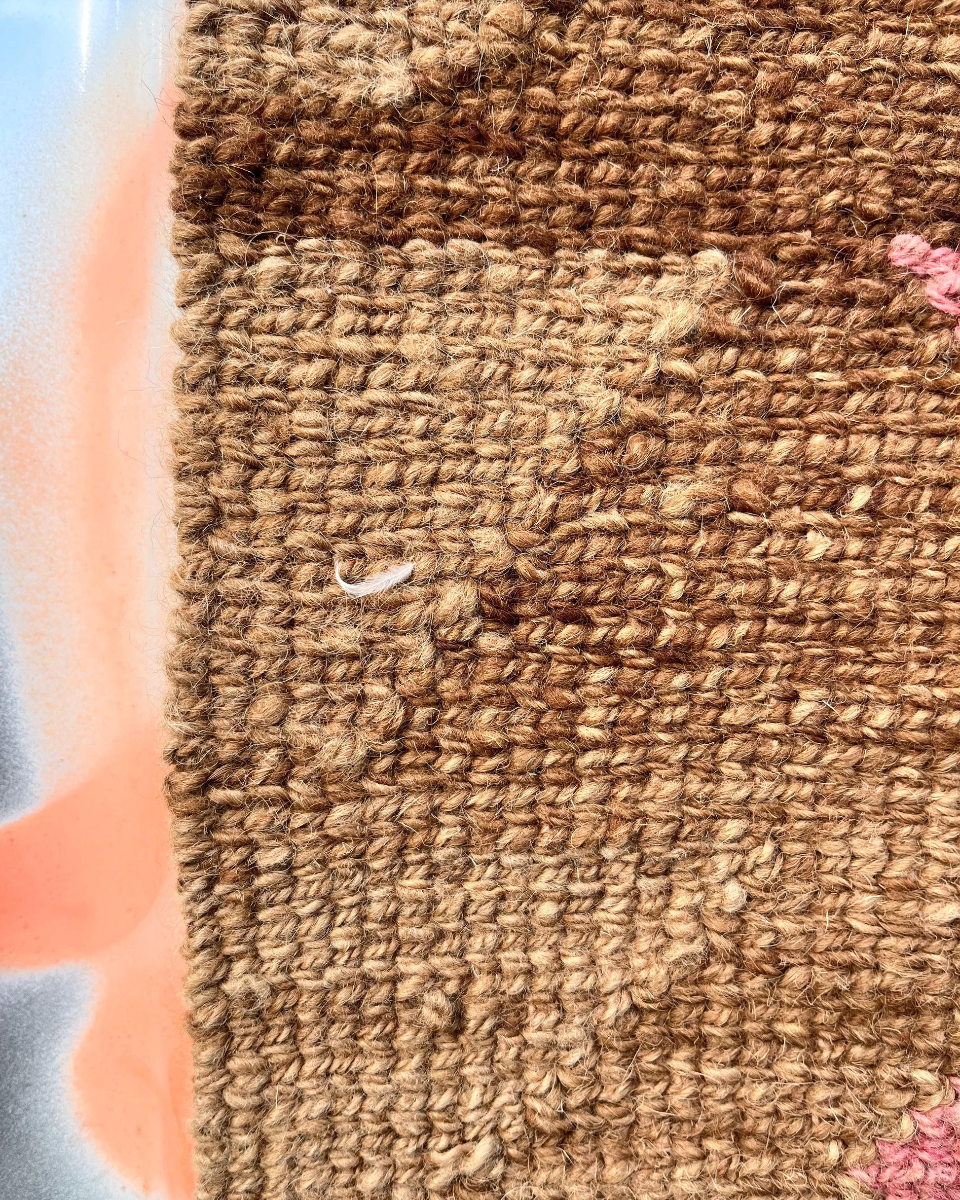 AZULEJOS handwoven wool rug made from 100% virgin wool, dyed with plants, sustainable and fair, 150x60 cm, made from indigenous women artisans in Argentina