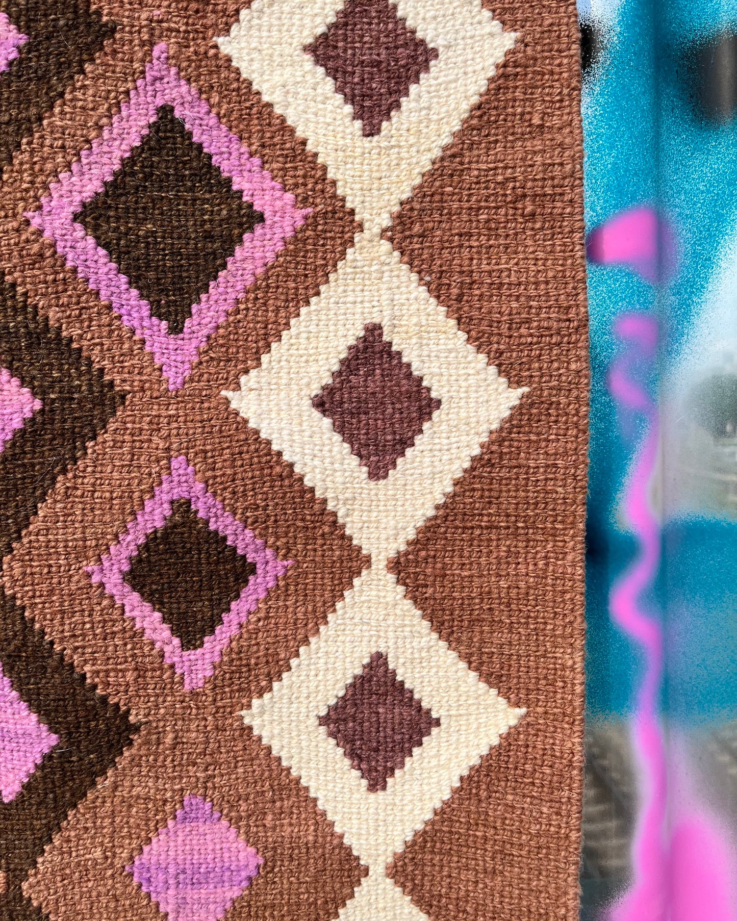 CAMINOS wool rug made from 100% virgin wool, dyed with plants, sustainable and fair, 120x60 cm