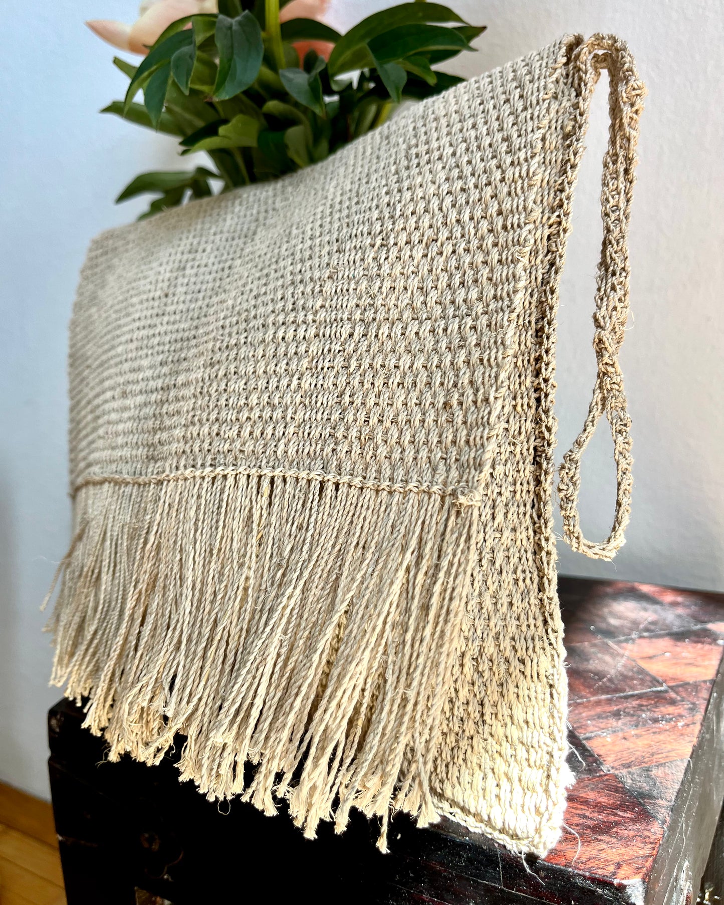 Handmade Chaguar Clutch "Boho-Elegance" with Fringes