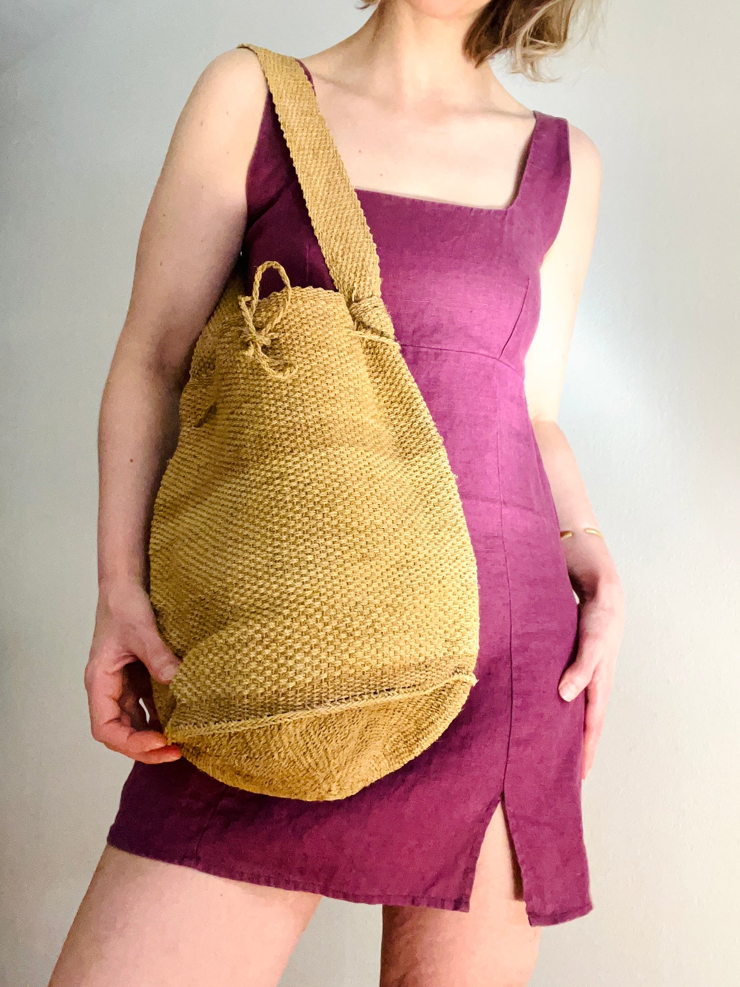 Handcrafted Chaguar Bucket Bag - Mustard Yellow