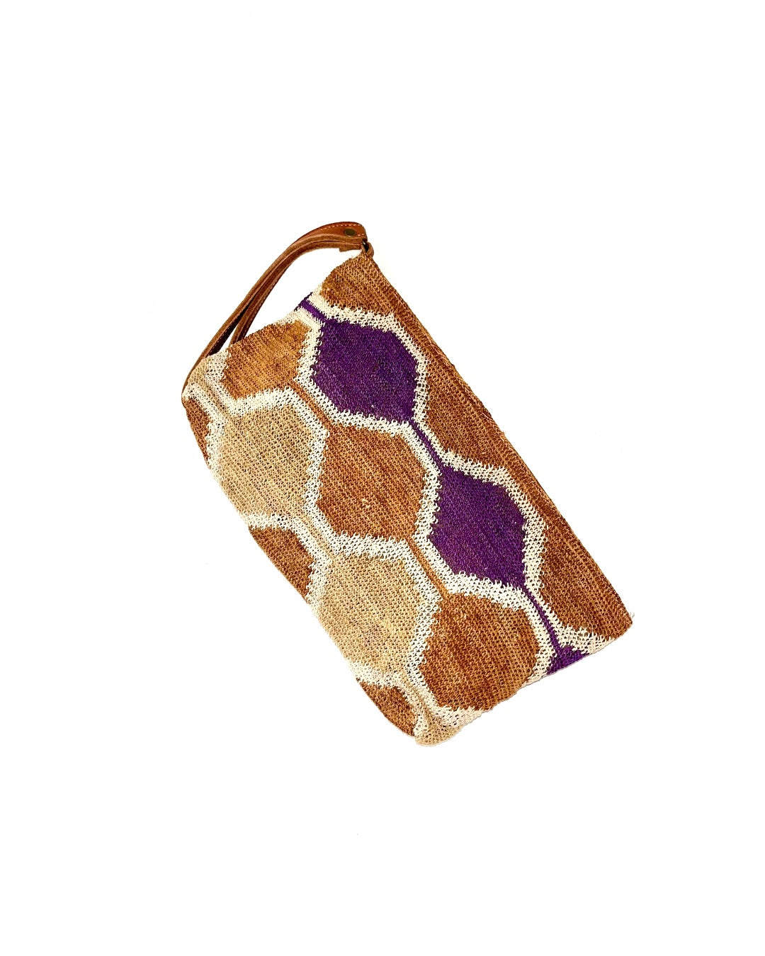 Chaguar-Clutch with leather No. 1 - unique