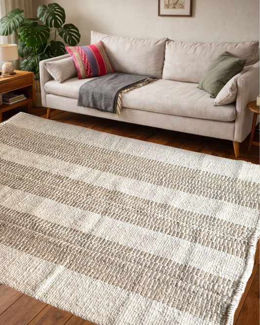 Wollteppich Bloques aus der Kollektion SANTIAGUEÑA Styling