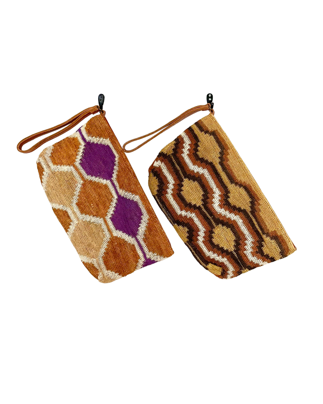 Chaguar-Clutch with leather No. 1 - unique