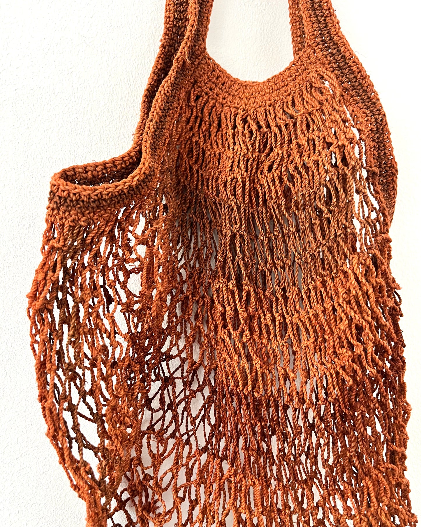Handcrafted Chaguar Net Bag (Shoulder Bag) – terracotta